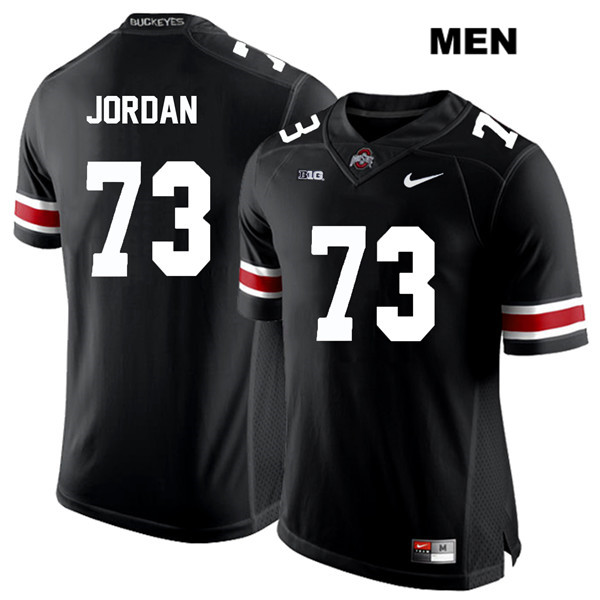 Ohio State Buckeyes Men's Michael Jordan #73 White Number Black Authentic Nike College NCAA Stitched Football Jersey GJ19K07KQ